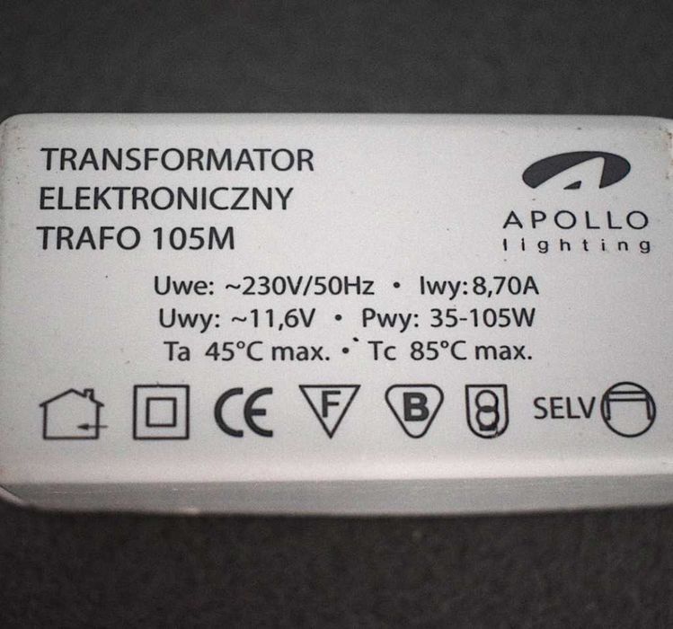 Transformator - trafo 105M , moc od 35 do 105 W