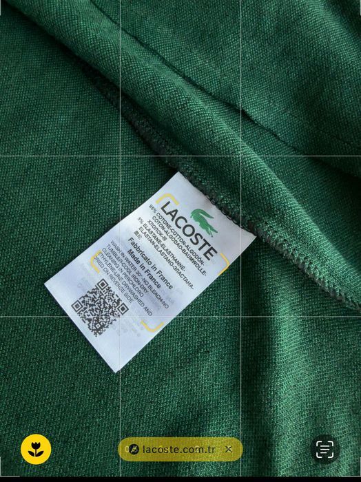 Зелена зіпка Lacoste Monogram та блискавкою