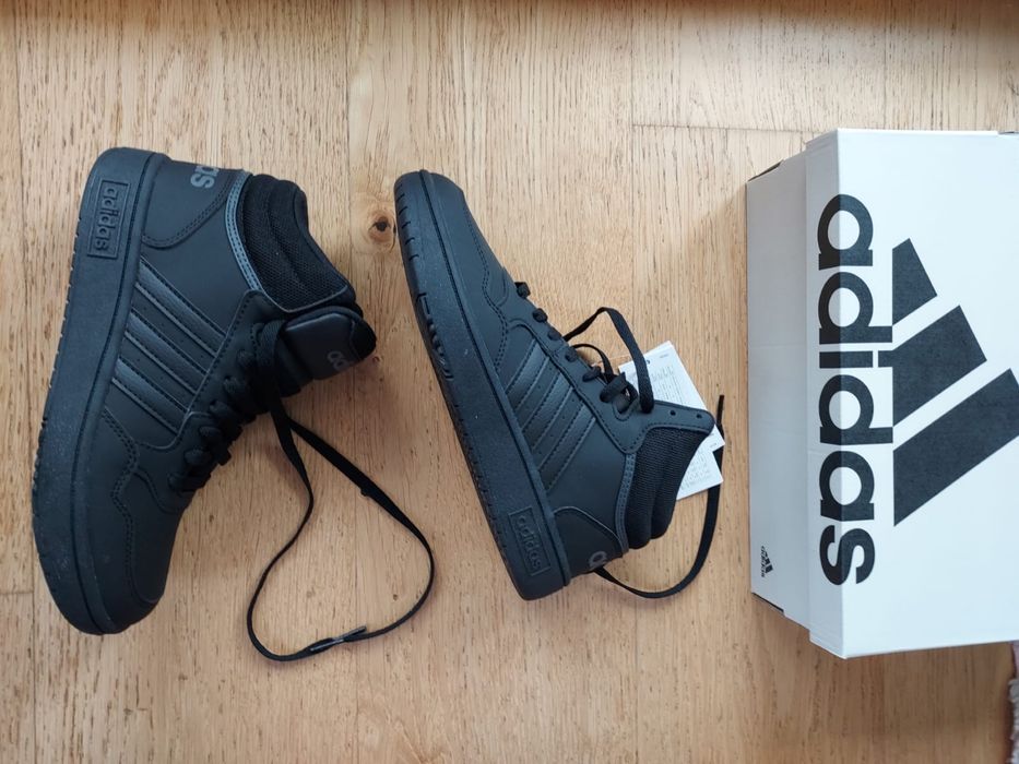 Buty do koszykówki adidas hoops mid 3.0 k czarne wysokie