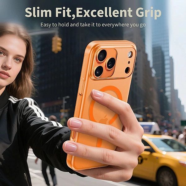 Etui Tech-Protect Magslim MagSafe na iPhone 17 Pro Max - pomarańczowe