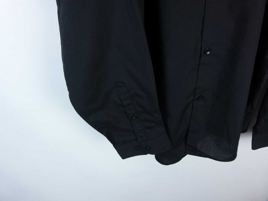 Primark elegancka czarna koszula slim fit 17" / 43 cm - XL