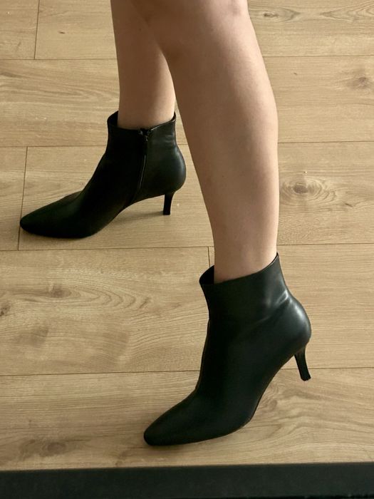 Botki na szpilce czarne Pull&Bear r.37. Zolożone raz