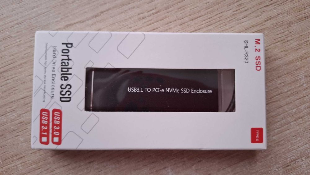 Внешний карман m.2 NVME PCIE SSD USB 3.1 Type-C