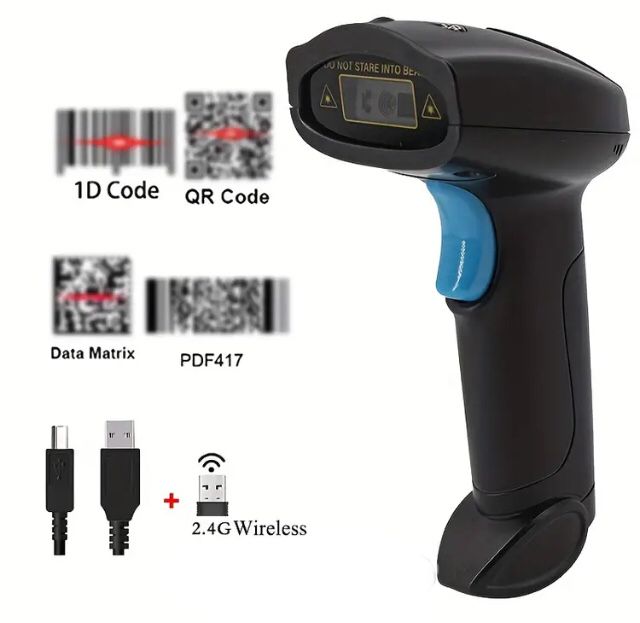 Сканер штрих-кодів 2D бездротовий, авто-сканування