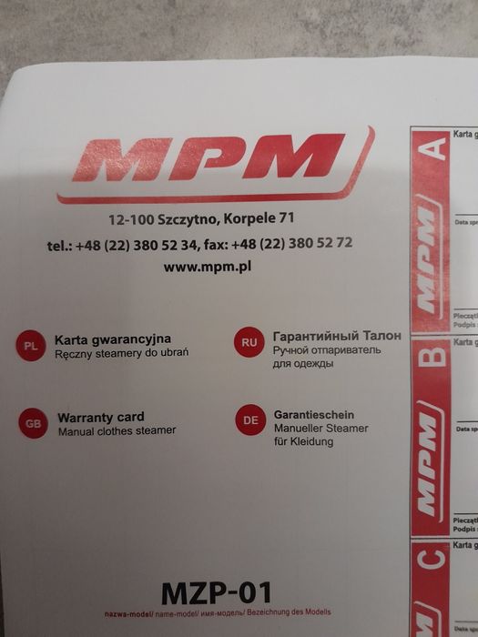 Parownica do prasowania