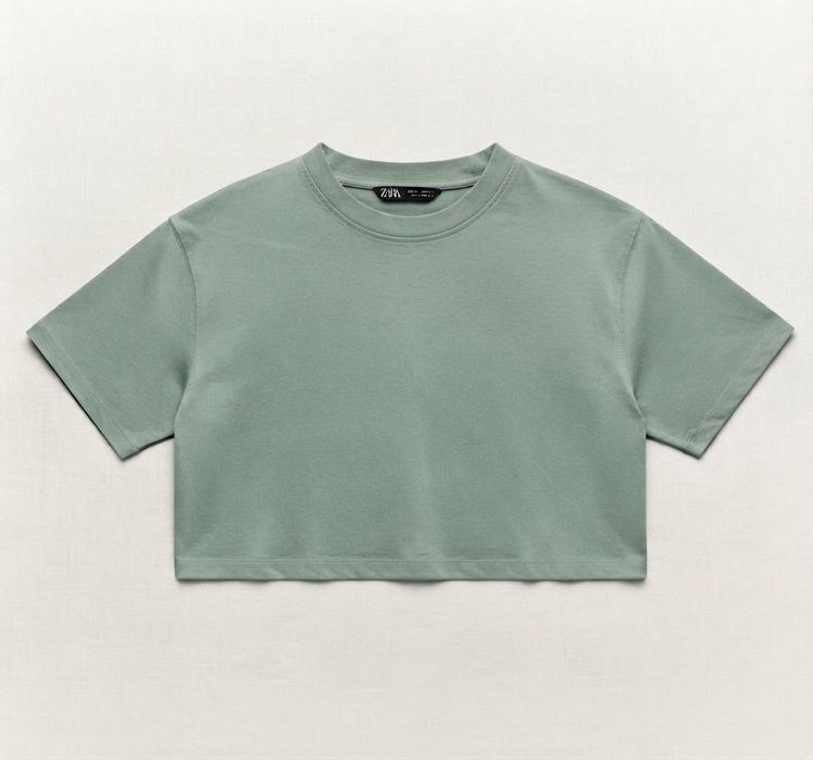 Укорочена футболка ZARA, розмір M