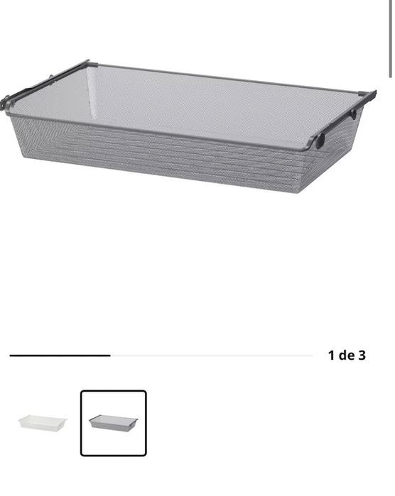 Cesto com calha para roupeiro ikea