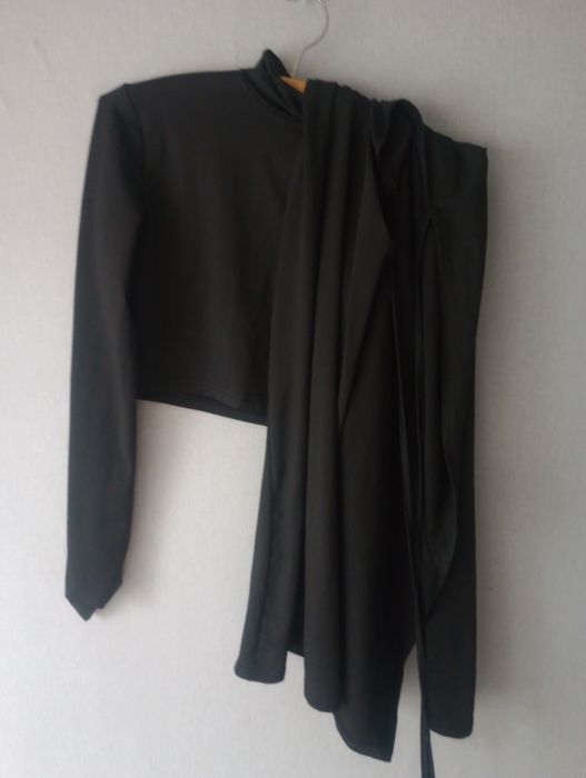 Komplet czarny wiązany damski