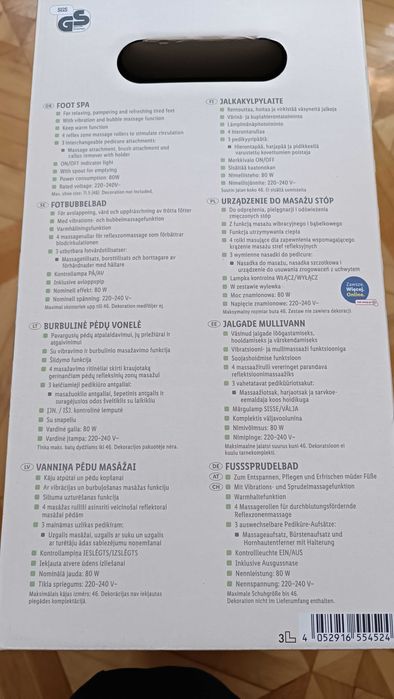 urządzenie do masażu stóp