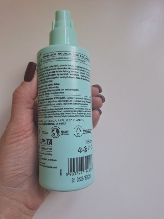 Neboa spray do włosów z solą morską