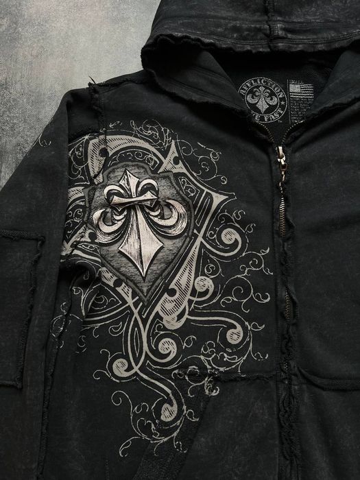 Оригінал Affliction зіп худі sk8 vintage y2k