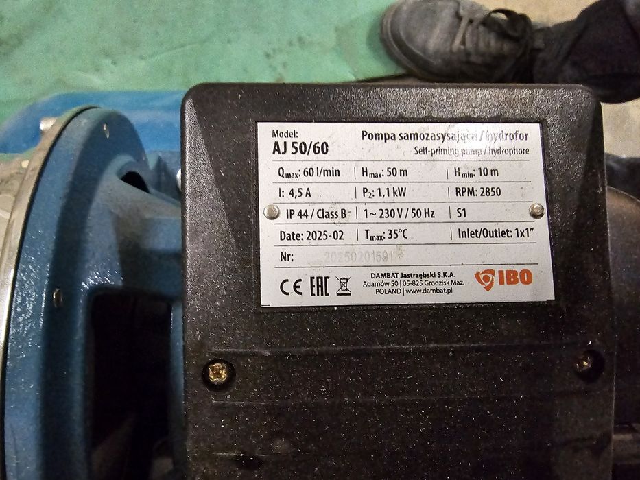 Zestaw hydroforowy AJ50/60 hydrofor 24L IBO