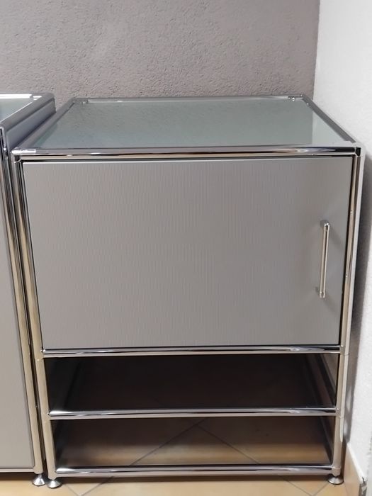 Szafka/ stolik nocny Bosse nowoczesna, chromowana 60x60 x 70(wysokość)