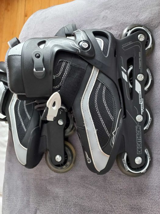 Patins em linha e proteções