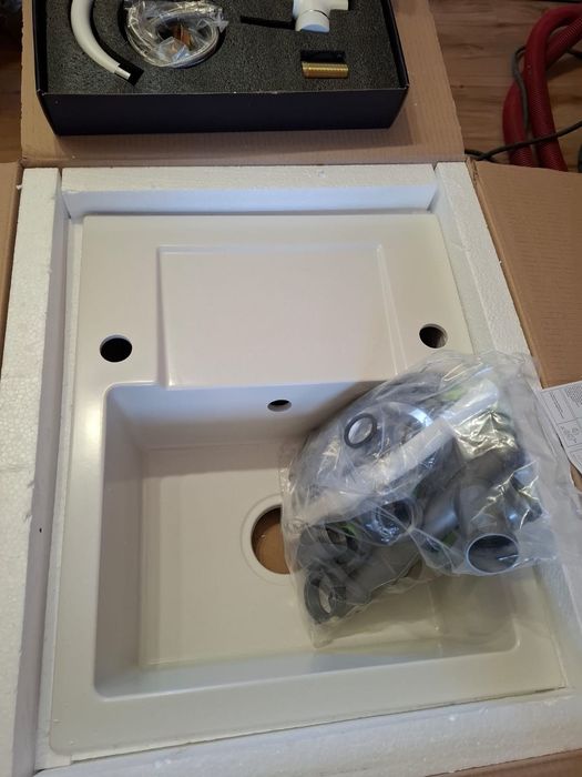 Zlewozmywak granitowy biały