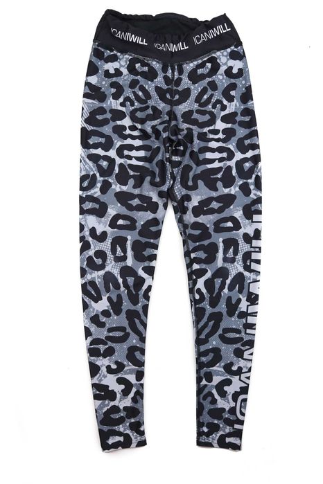 I Can I Will legginsy sportowe wzór w centki M