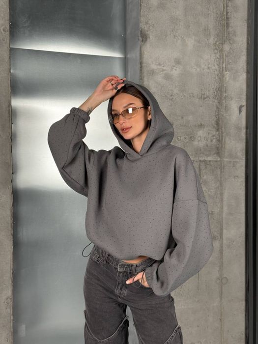 Кофта худі в стилі zara блискуча з блискітками