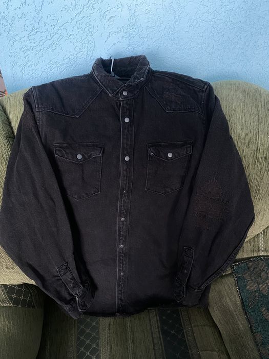 Рубашка пиджак  джинсовый  жакет джинсовка  куртка Zara