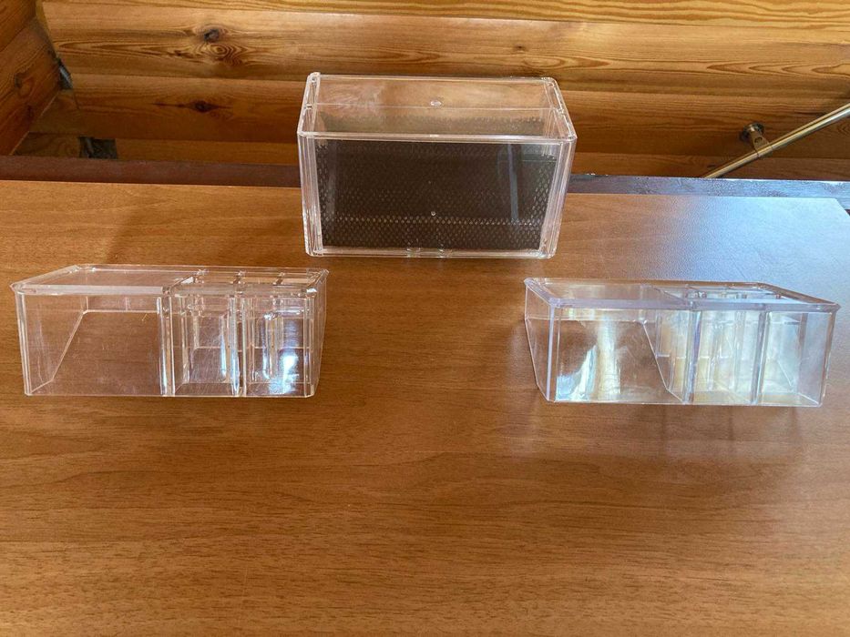 Органайзер для косметики настольный акриловый с 2-мя ящиками