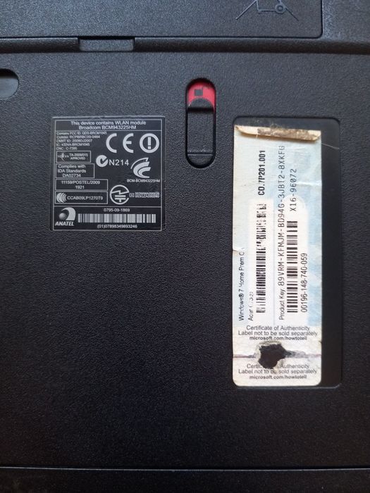 Acer aspire 5742g series AVARIADO carregador a funcionar E BATERIA