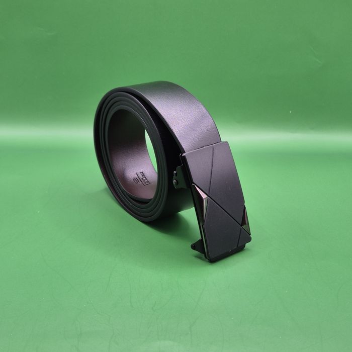 Pasek do spodni z automatyczną metalową klamrą czarny 125 cm Nowy