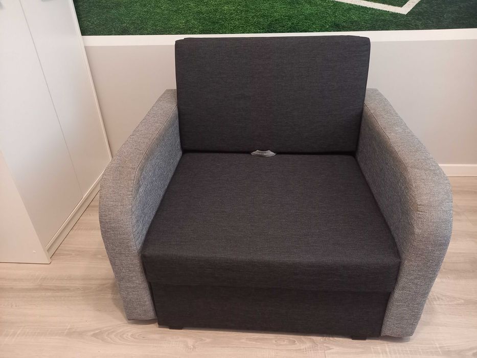 Sofa rozkładana jednoosobowa z pojemnikiem na pościel