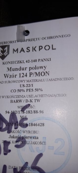 Mundur polowy M/L
