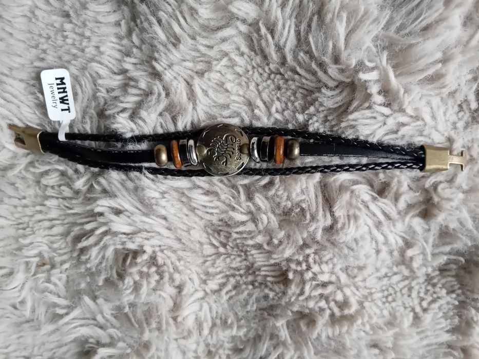 Bransoletka skórzana astrologiczna skorpion