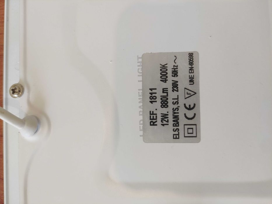 3 Painéis LED quadrados de embutir