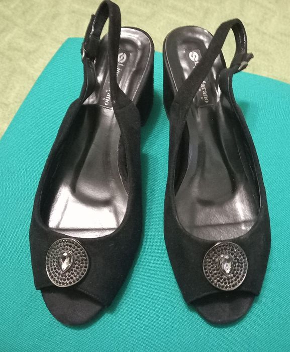 Туфлі замшеві на кублуку