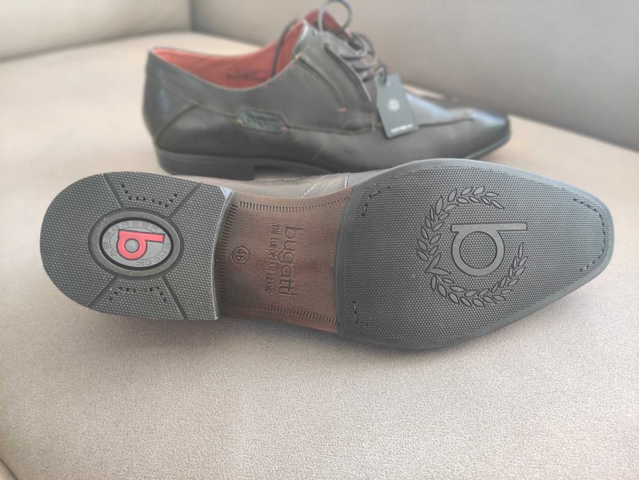Buty Bugatti 46 brązowe – skóra naturalna – nowe, tylko mierzone