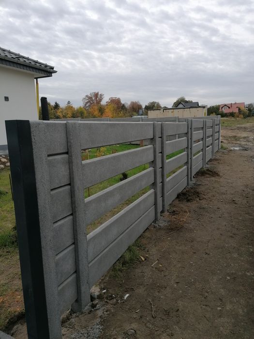 Ogrodzenia betonowe, garaże