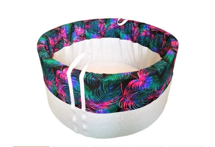 Pokrowiec na Suchy Basen okrągły 90x40 cm – FIOLETOWE PALMY