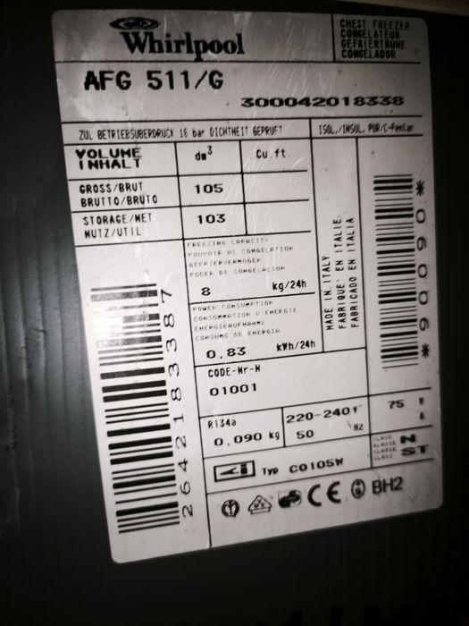 Arca congeladora pequena