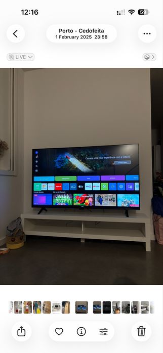 Estante de móvel de TV 65 polegadas