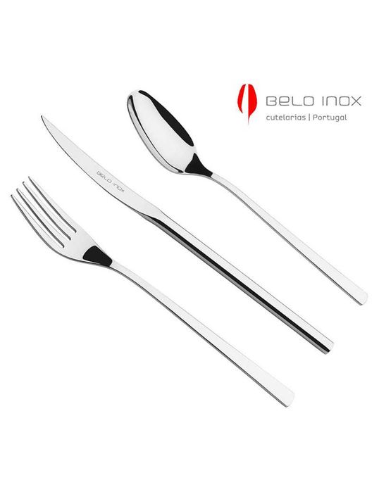 Faqueiro Belo Inox - 113 peças em Estojo de Madeira