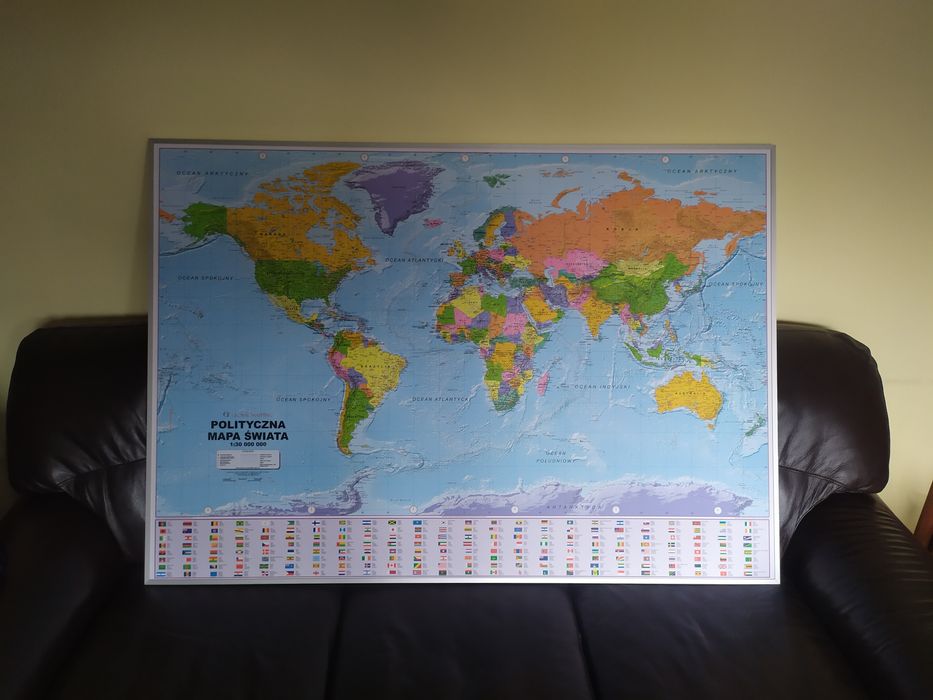Mapa tablica na ścianę