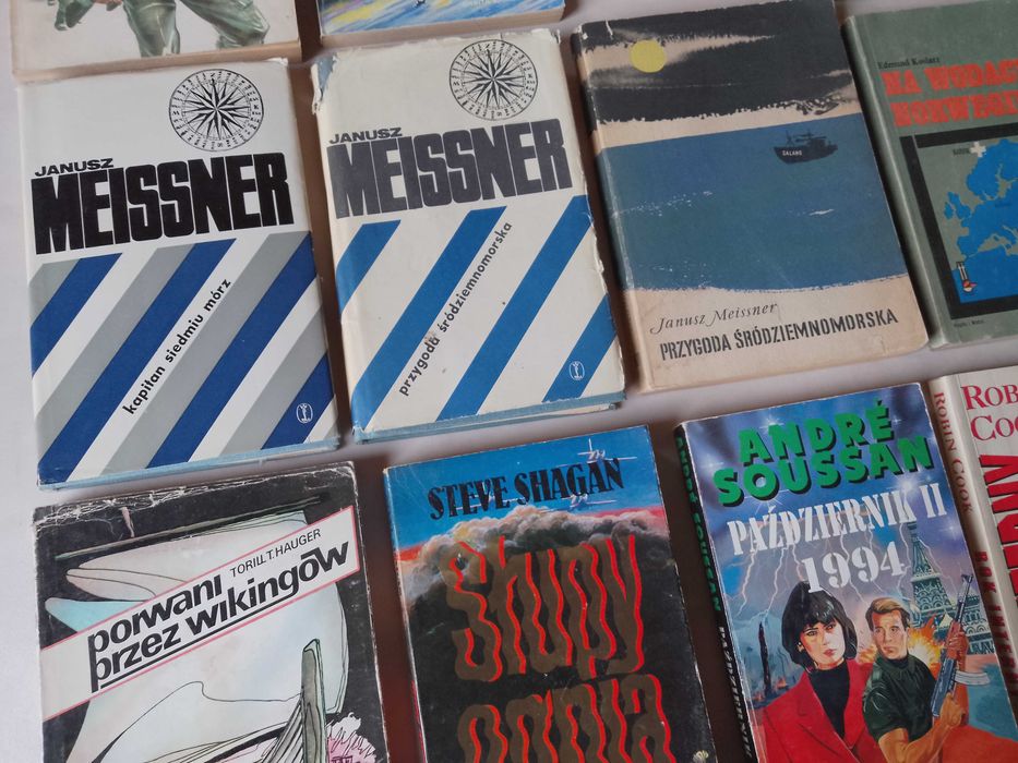 Zestaw 16 książek, Cussler, MacLean, Ludlum, Meissner i in.