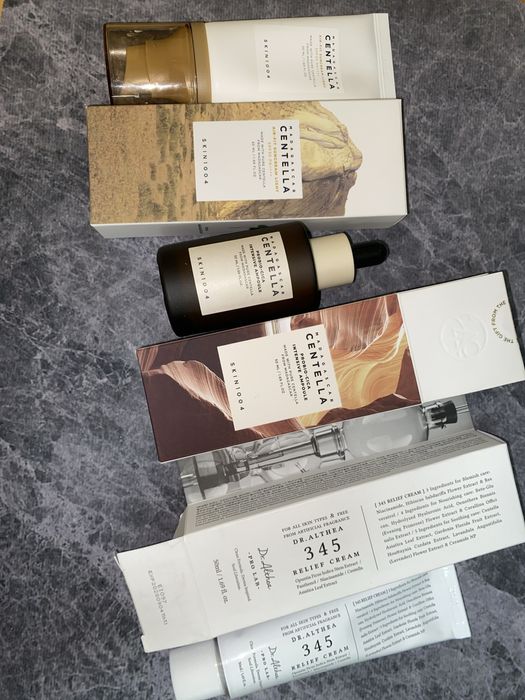 Доглядова косметика (крем 345,сироватка Skin1004, spf30)