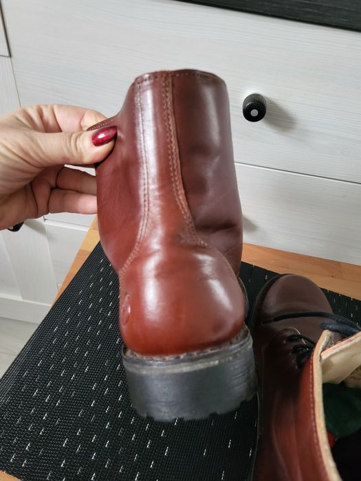 Skórzane botki damskie Vasky r.39 skóra naturalna