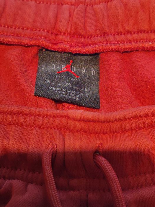 Dres spodnie treningowe i bluza Nike Jordan XL dune red czerwony
