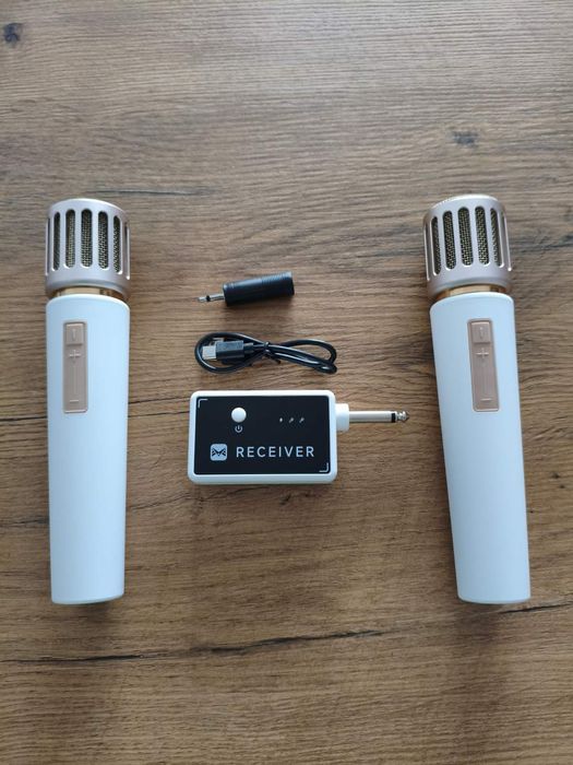 Zestaw mikrofonów do karaoke. Nowe. Podświetlenie LED.