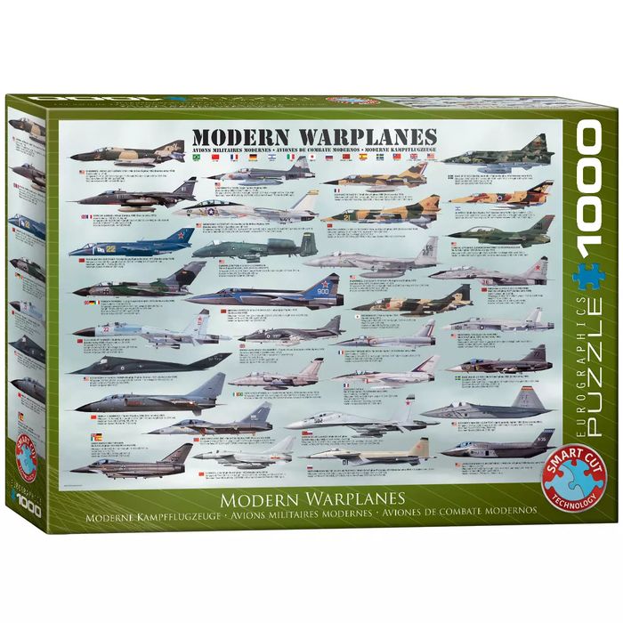 Puzzle 1000 elementów. Nowoczesne samoloty bojowe. Nowy Produkt