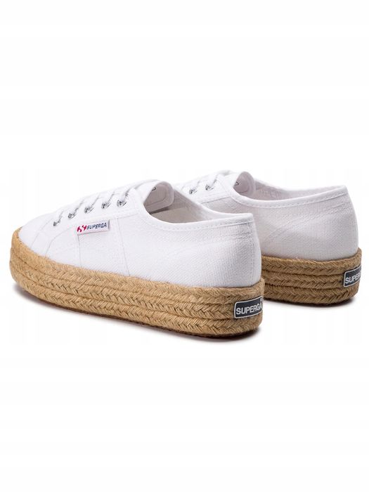 Superga 40 Buty Damskie Espadryle Białe 2730 Rope T1193