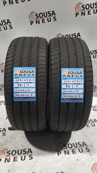 2 pneus semi novos 205-45R17 Michelin - Oferta dos Portes