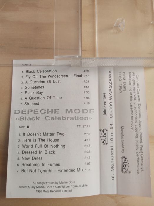 Kaseta Depesze Mode Black Celebration
