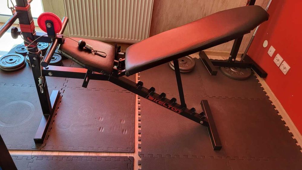 Ławeczka treningowa Kelton dwustronnie regulowana + wyciąg górny i dolny + modlitewnik
