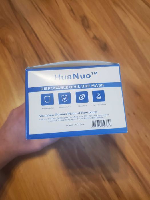 Maseczki jednorazowe 50 sztuk nowe