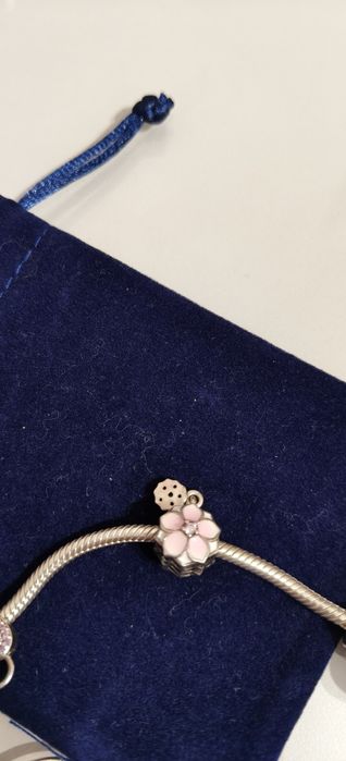 Charms zawieszka Pandora podwójny kwiatek