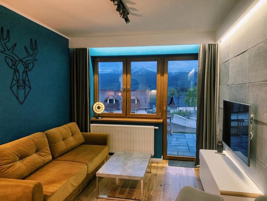 Apartament z prywatnym tarasem widokiem na Góry Jacuzzi Sauna Basen